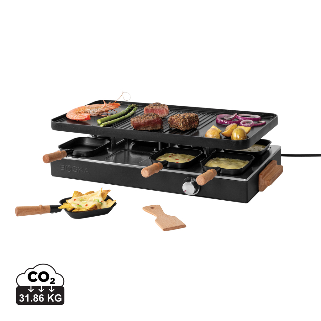 BOSKA Raclette Gourmet Party, 8 osob (EU typ F) Černá