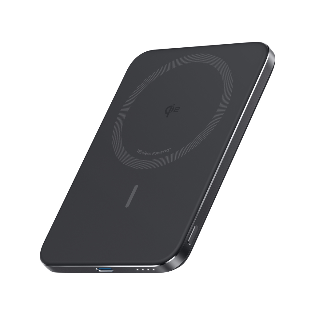 Anker Nano bezdrátová powerbanka 5K 15 W MagGo slim Qi 2.0 Černá