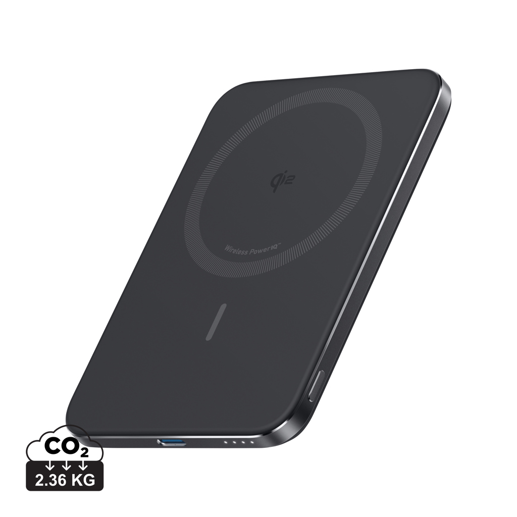 Anker Nano bezdrátová powerbanka 5K 15 W MagGo slim Qi 2.0 Černá