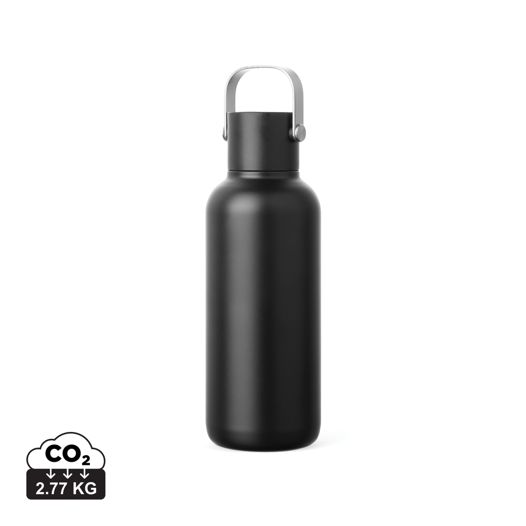Nerezová láhev VINGA Cael 600 ml z RCS Černá