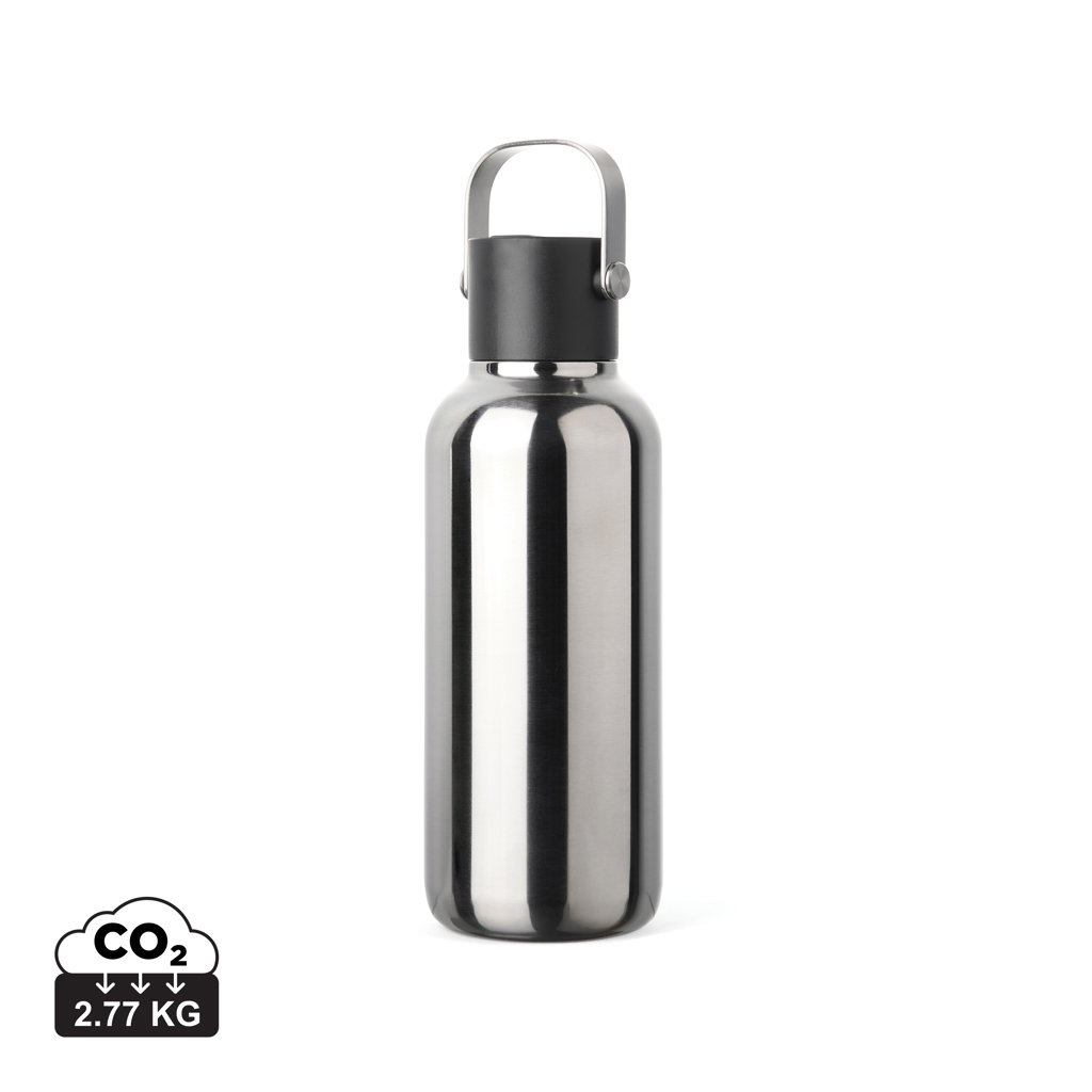 Nerezová láhev VINGA Cael 600 ml z RCS Stříbrnošedá