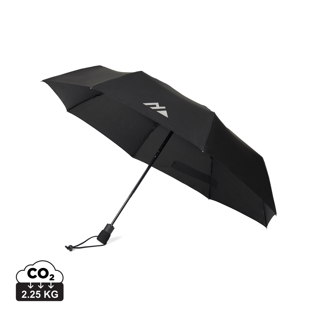 Automat. deštník 23" Nordic Drift Trail s UPF 50+ z RPET Černá