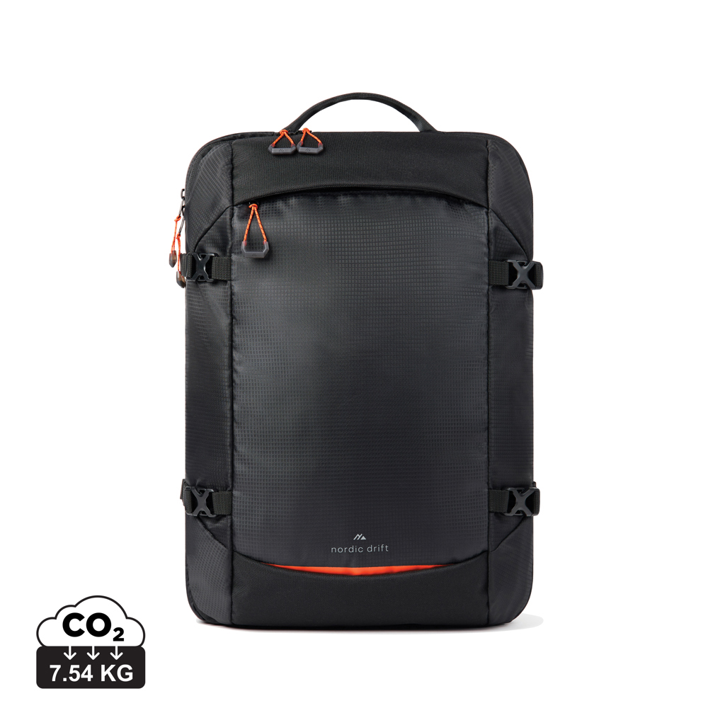 Cestovní batoh Nordic Drift 25L z RCS Černá, Oranžová