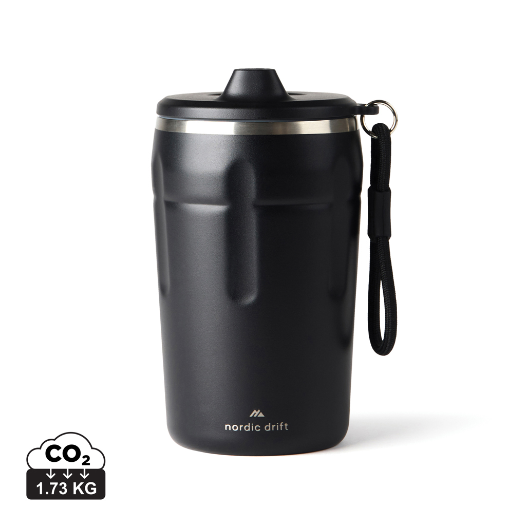 Nepropustný hrnek na kávu Nordic Drift Trail 350 ml z RCS Černá
