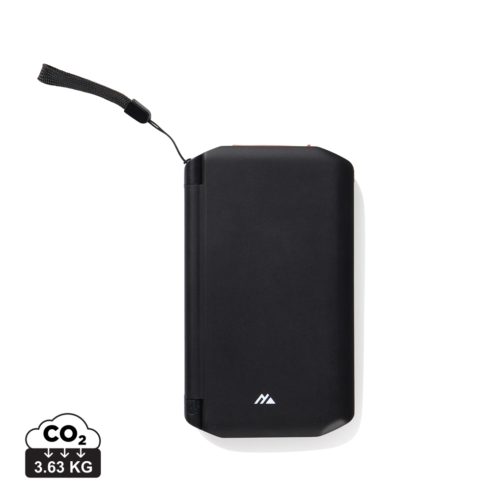 Solární powerbanka se 3 panely Nordic Drift Titan 10.000mAh Černá