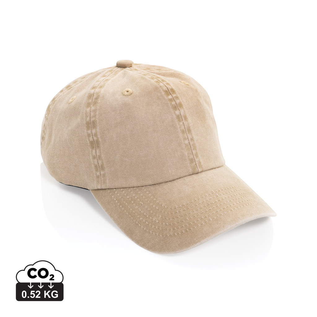 Čepice BEAU AWARE™ 6-panelová z bavlny twill 270 gsm Béžová