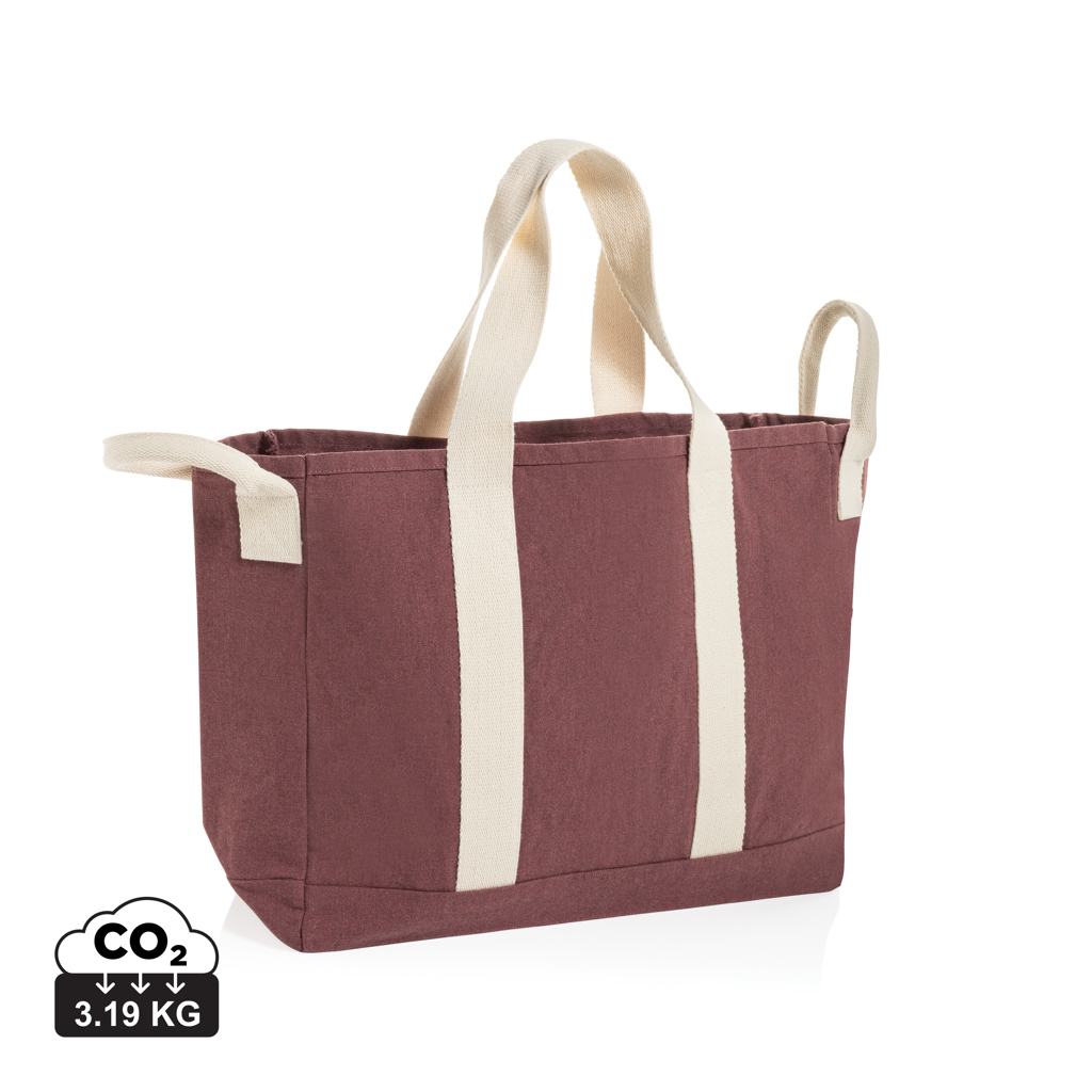 Plážová taška BEAU AWARE™ z recyklovaného plátna 400 gsm maroon