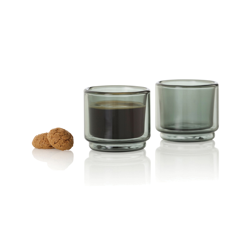Sada espresso hrnků AdHoc Impact 45 ml, 2 ks Transparentní
