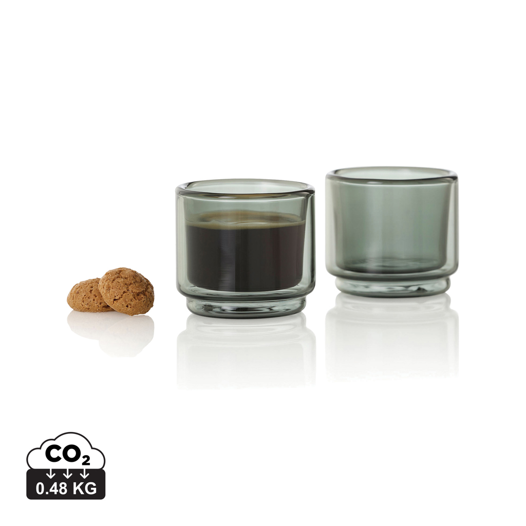 Sada espresso hrnků AdHoc Impact 45 ml, 2 ks Transparentní