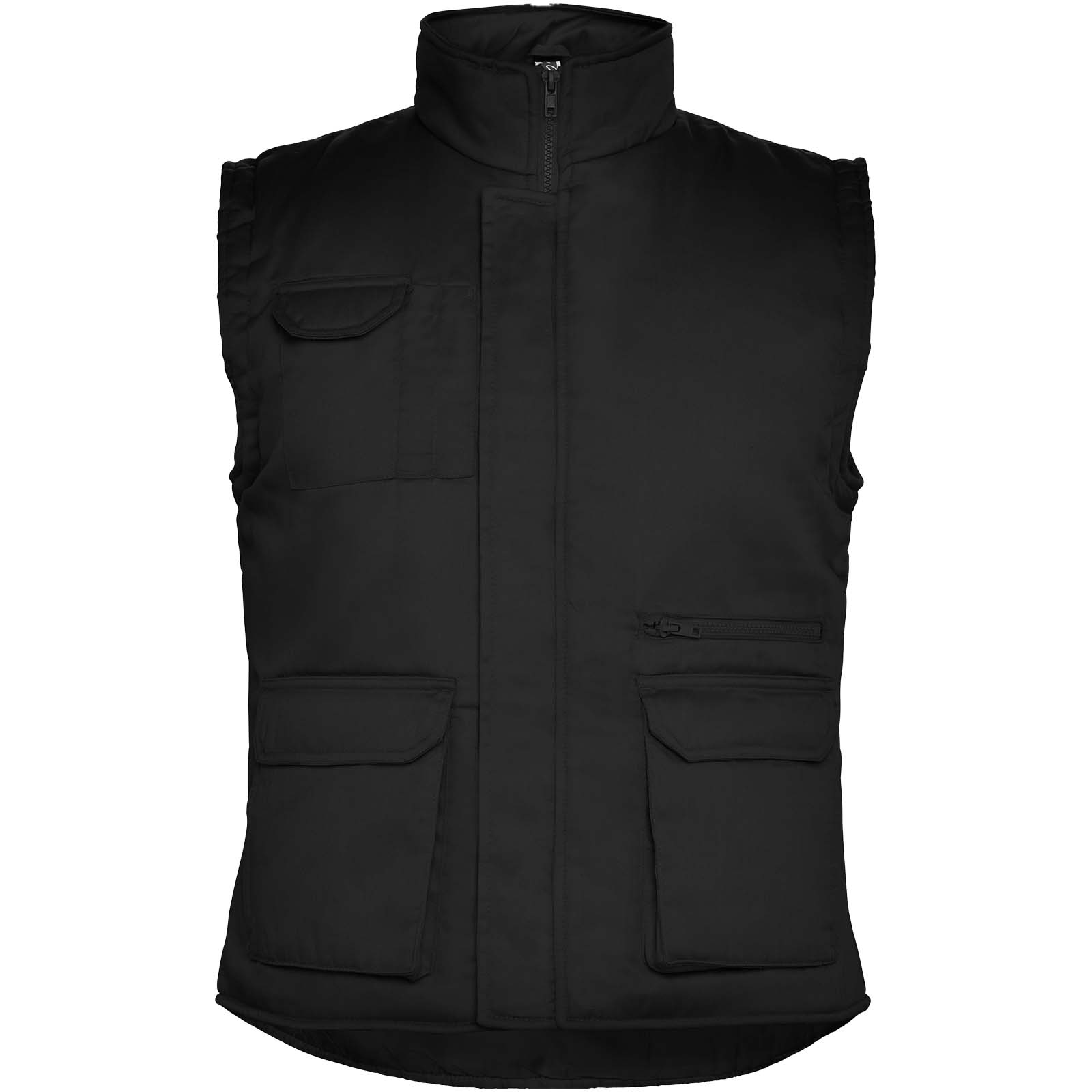 Pracovní oděvy Roly WRK Almanzor víceúčelová pracovní vesta s vysokým límcem Solid black