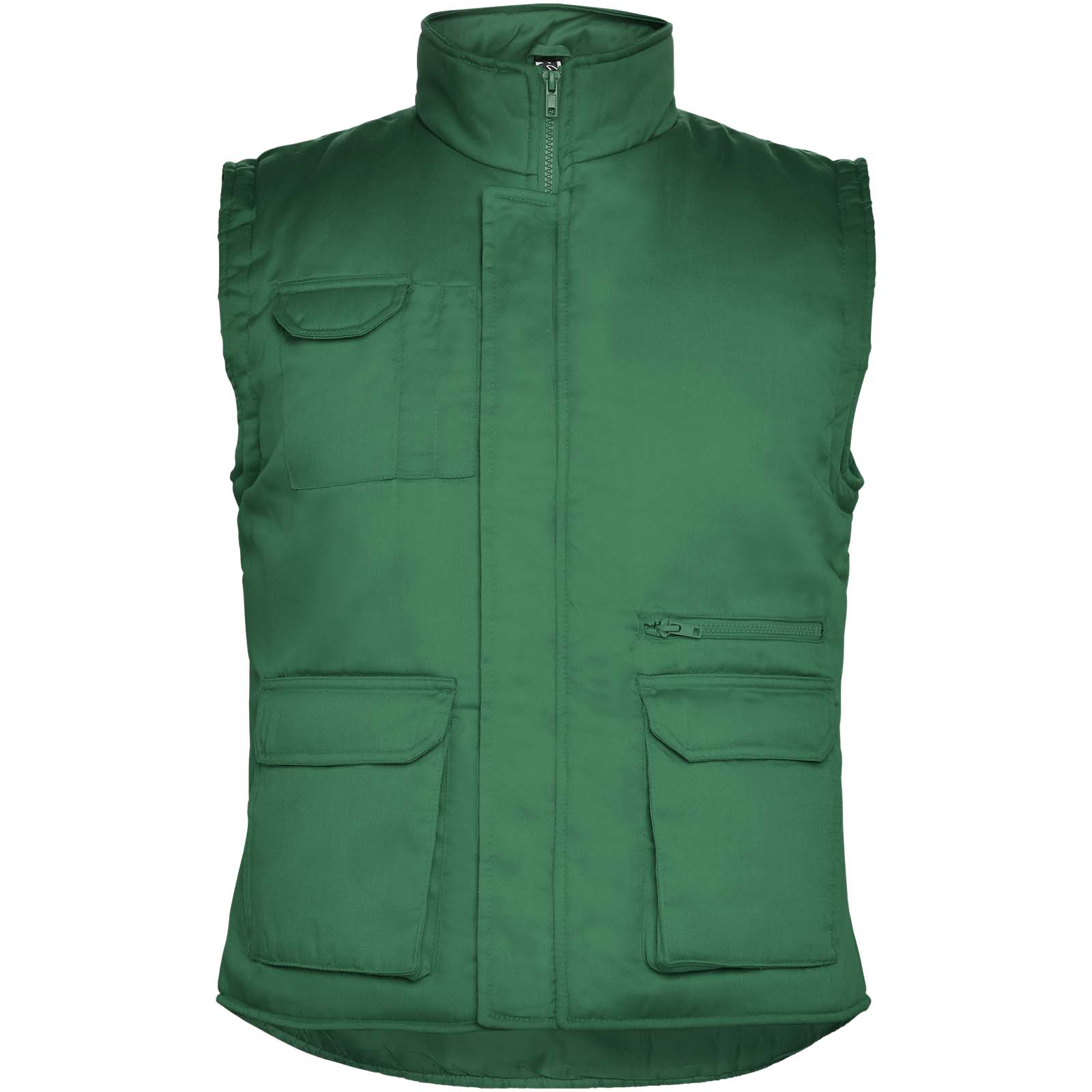 Pracovní oděvy Roly WRK Almanzor víceúčelová pracovní vesta s vysokým límcem Bottle green