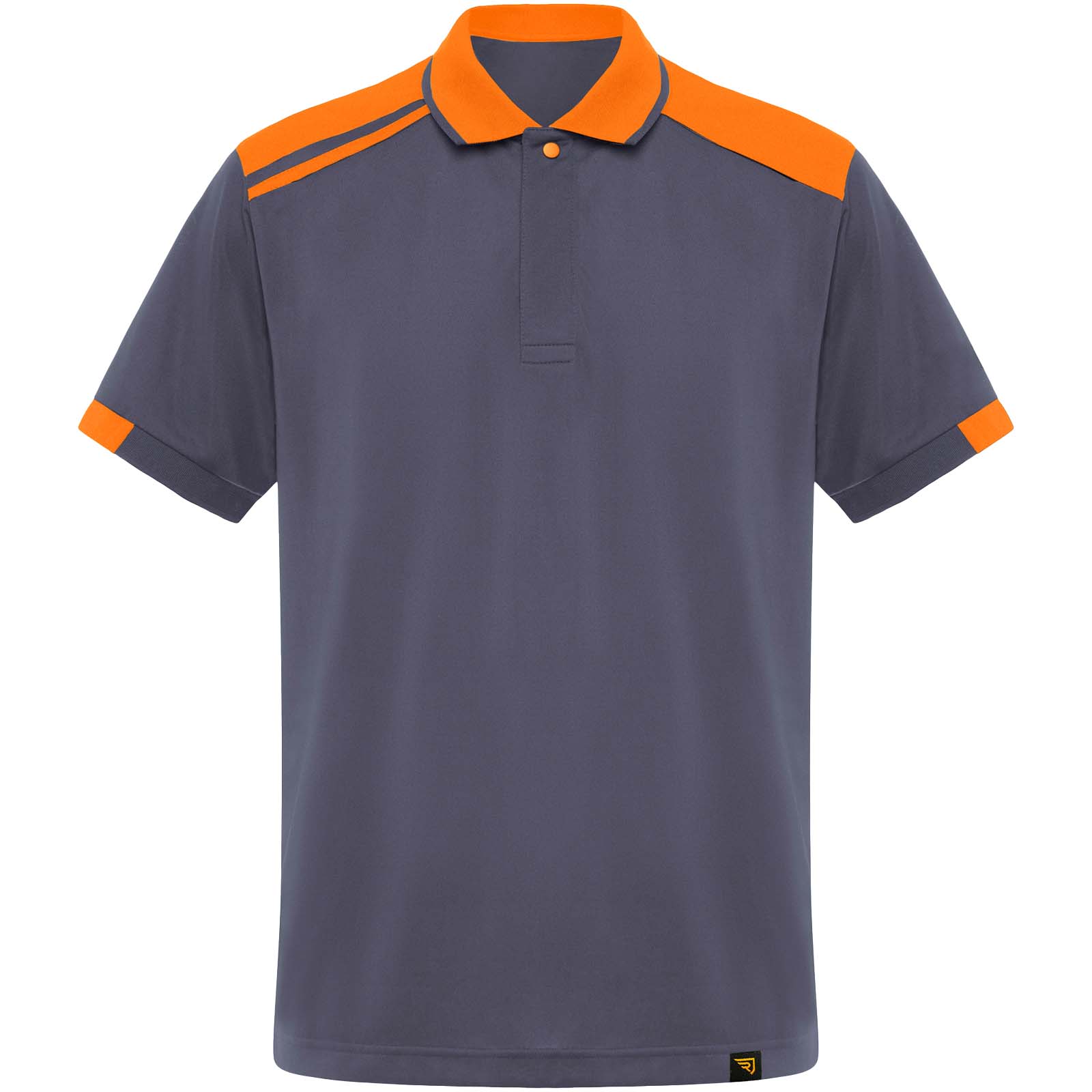 Pracovní oděvy Roly WRK Samuraj unisex antibakteriální polokošile s krátkým rukávem o gramáži 160 g/m2  Lead, Orange
