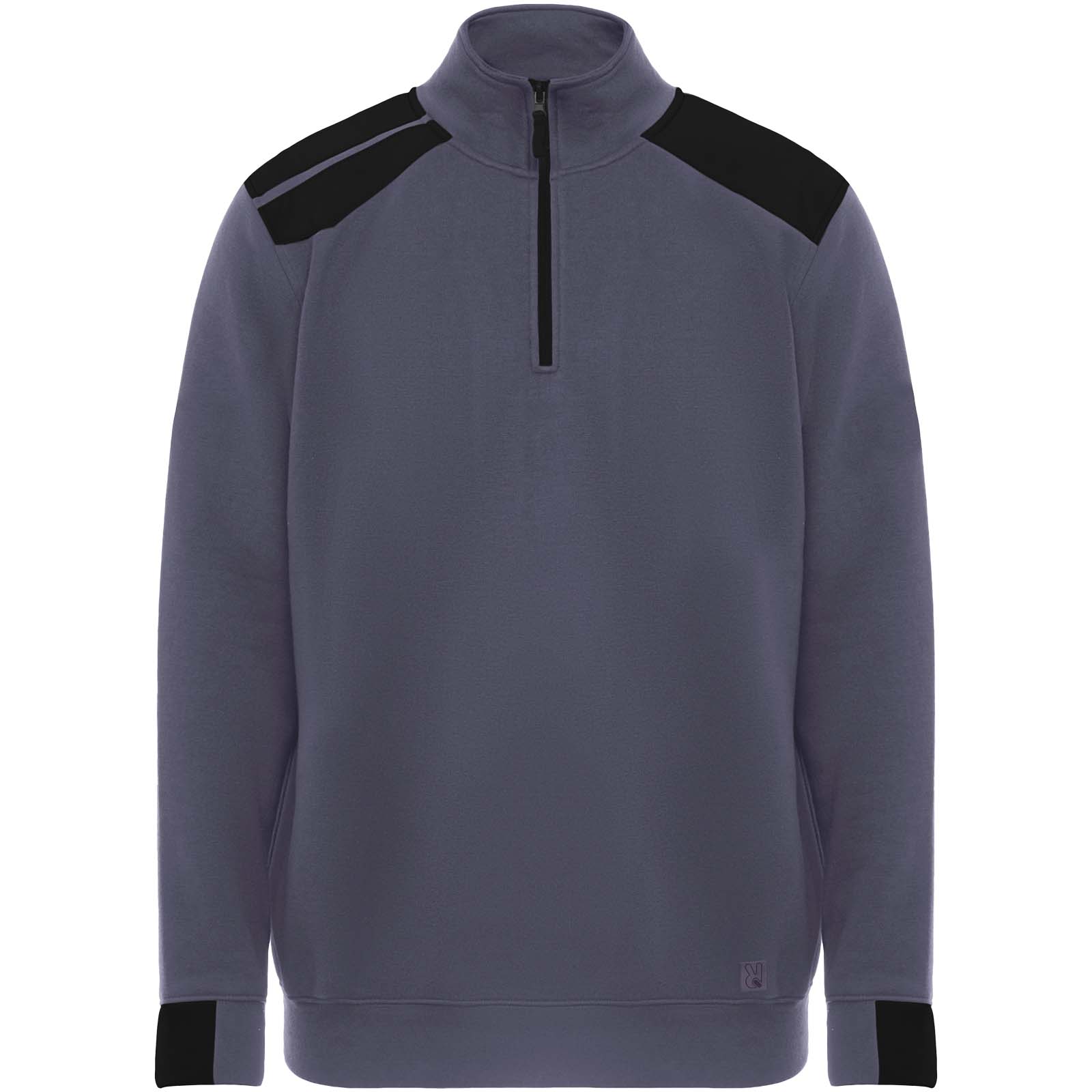 Pracovní oděvy Roly WRK Maverick pánský svetr s polovičním zipem o gramáži 280 g/m2 Lead, Solid black