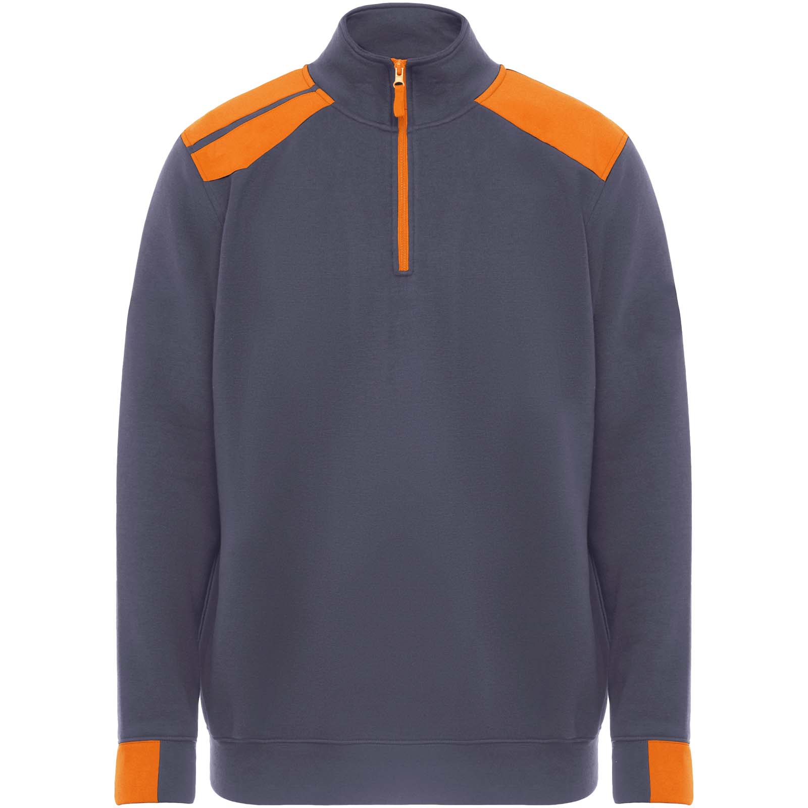 Pracovní oděvy Roly WRK Maverick pánský svetr s polovičním zipem o gramáži 280 g/m2 Lead, Orange