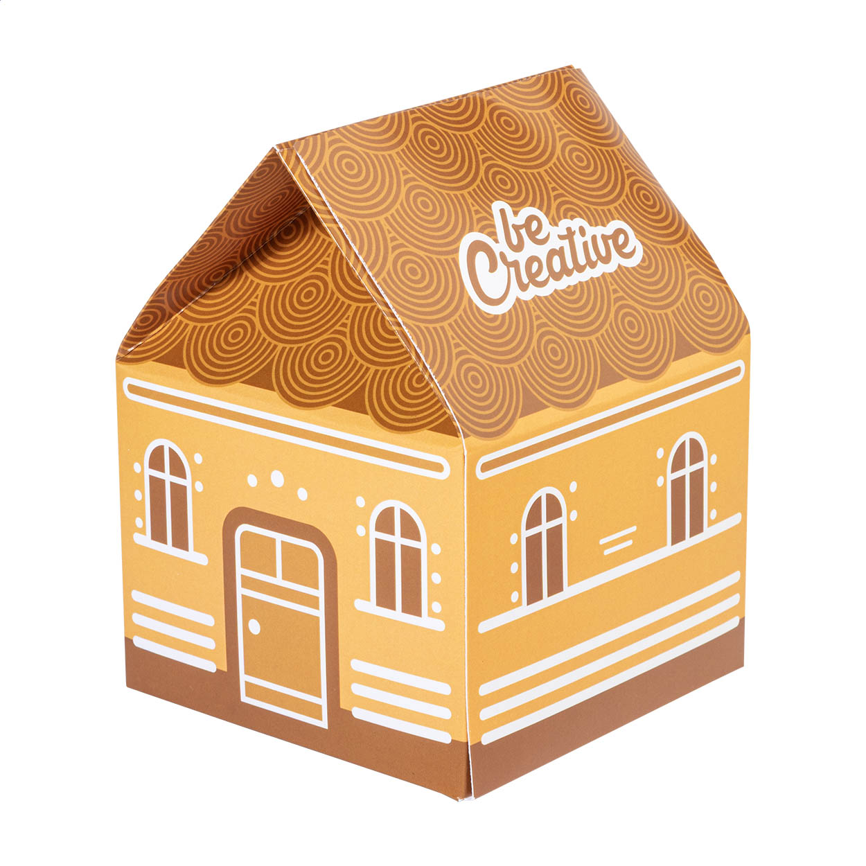 CreaBox Hut dárková krabička ve tvaru domečku Bílá
