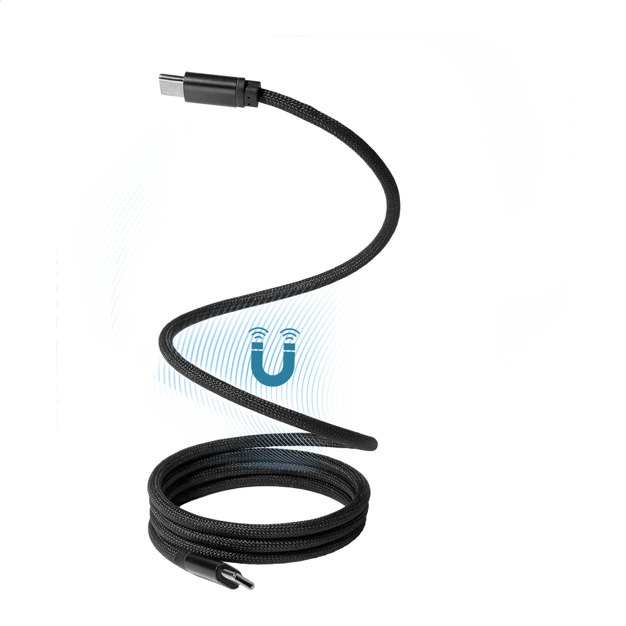 Magsle magnetický 60W kabel USB-C Černá