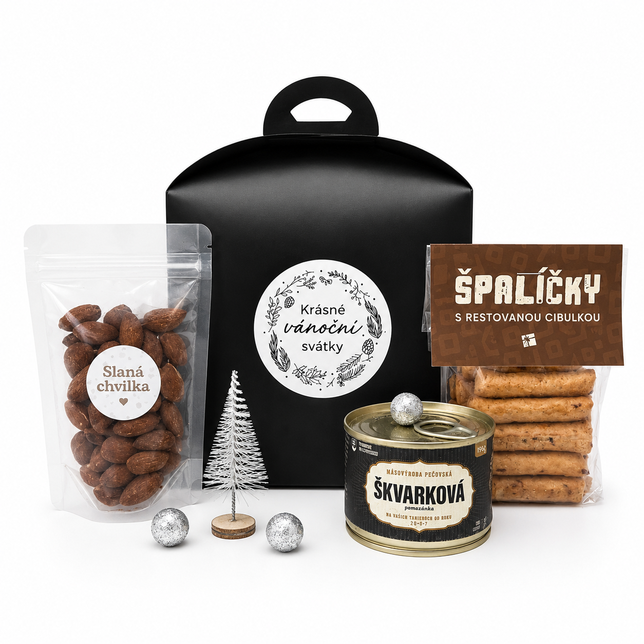 Mini vánoční box se samolepkou SLANÝ