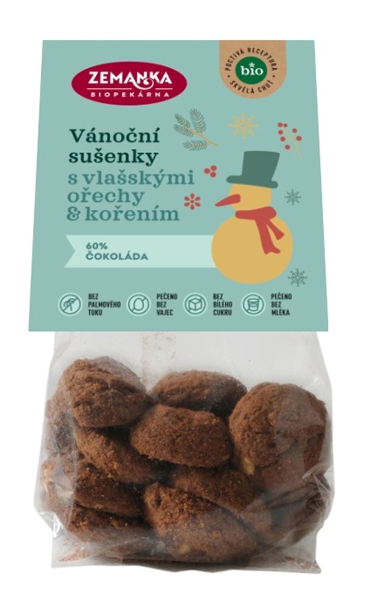 Vánoční bio sušenky s vlašskými ořechy a kořením - limitovaná edice