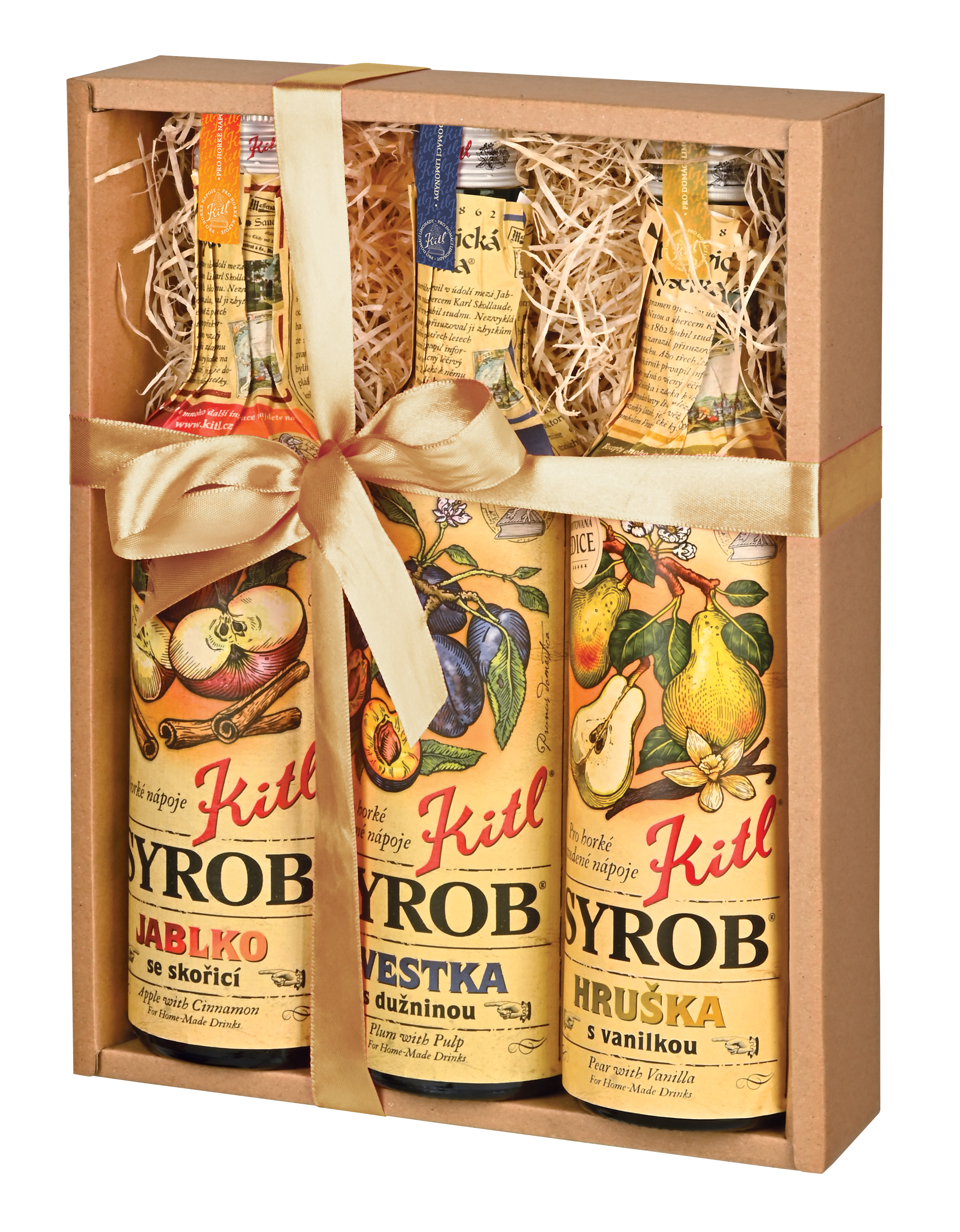 Kitl Dárkové balení Zlatá trojka 3 x 500 ml (Hruška, Jablko, Švestka)