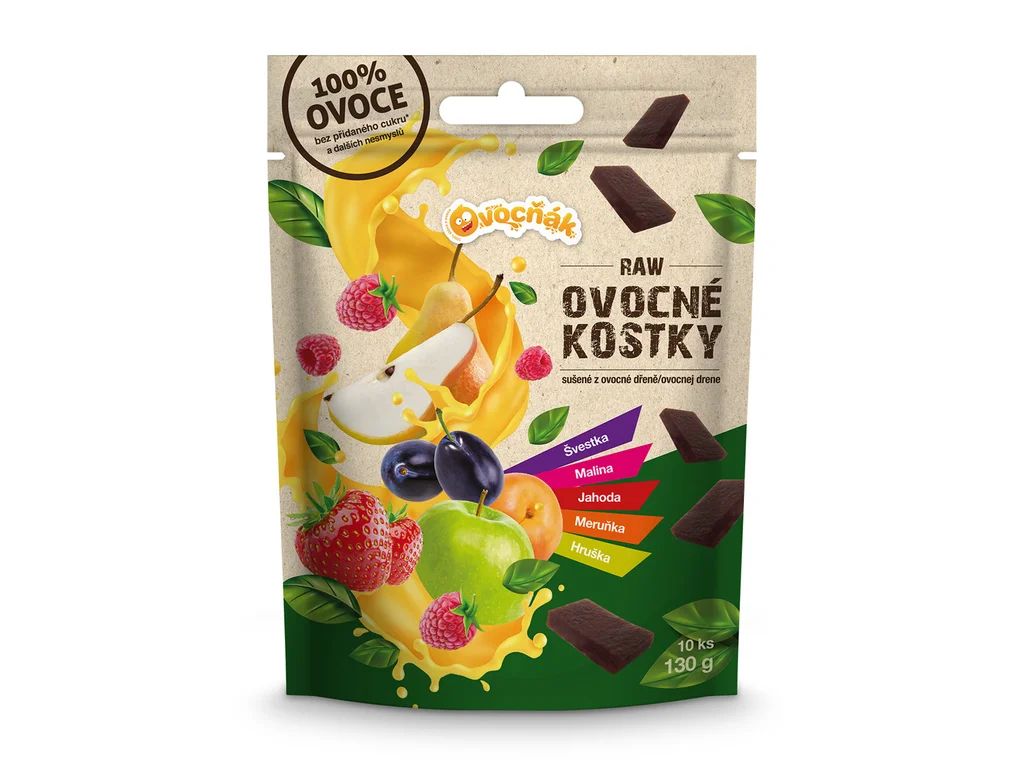 Ovocné kostky mix 5 chutí 130 g